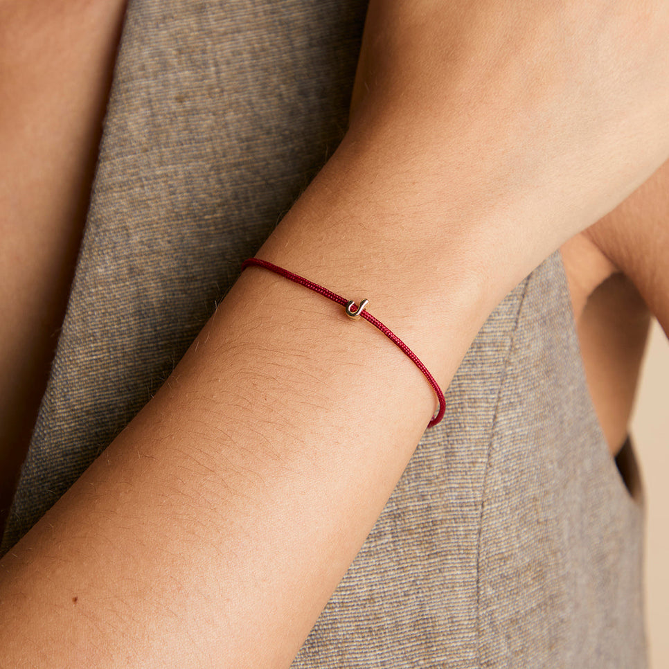 J Initial Click Charm in Solid Gold