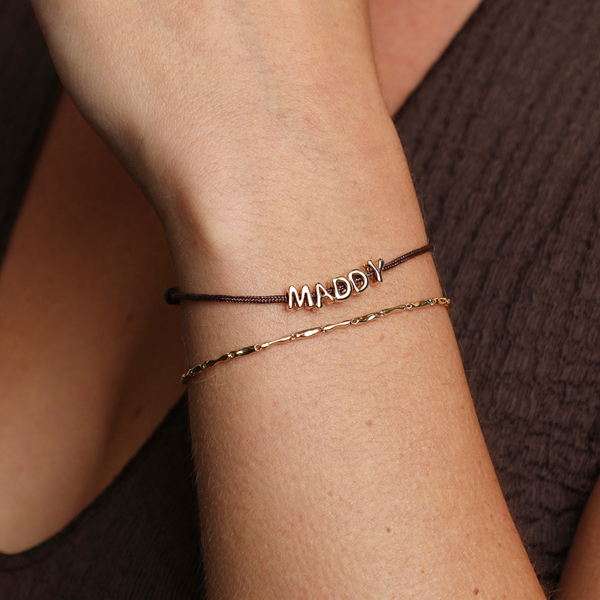 Molten Bar Chain Bracelet in Solid Gold