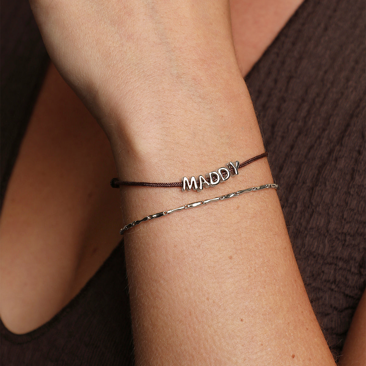 Molten Bar Chain Bracelet in Solid White Gold