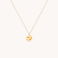 Molten Coin Pendant in Solid Gold
