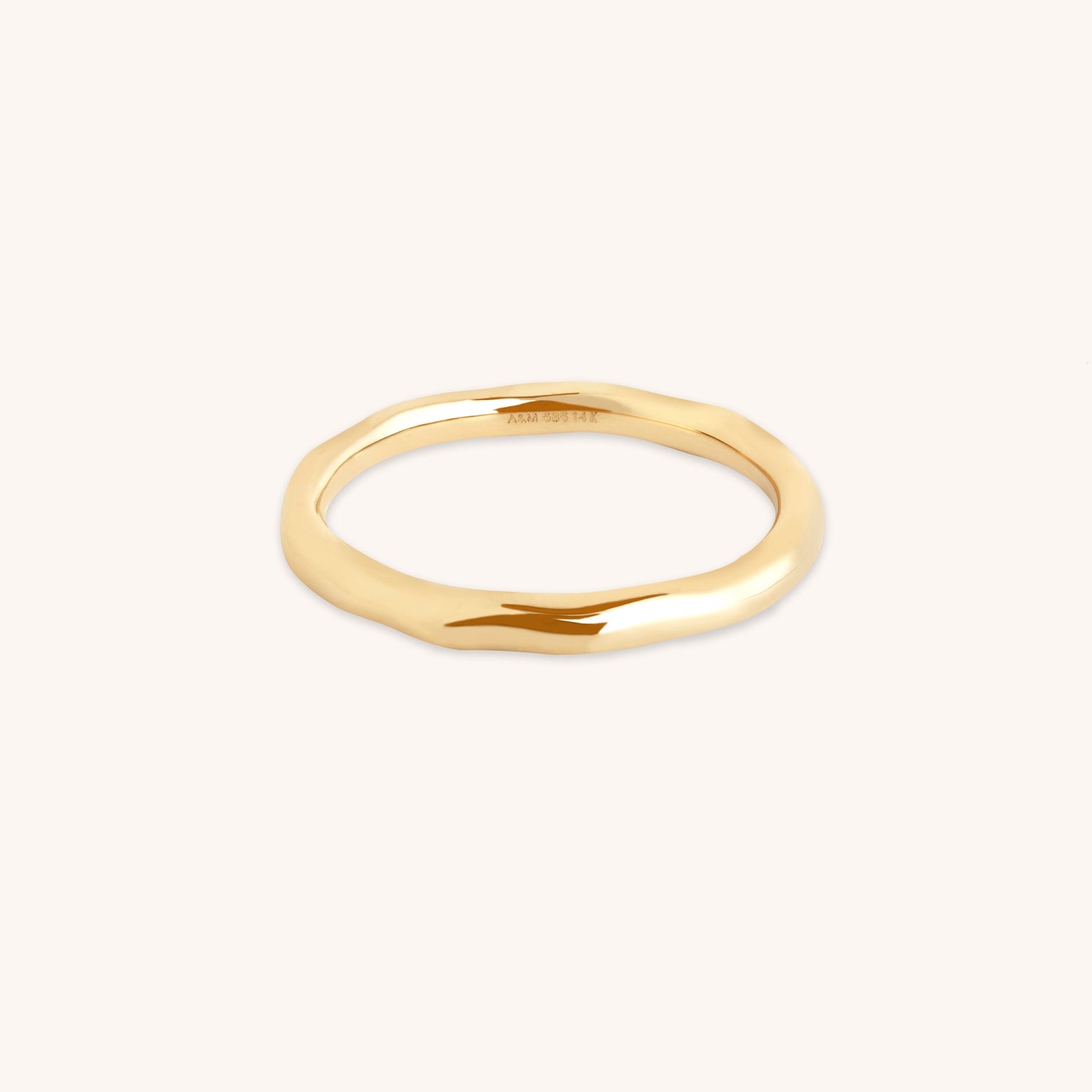 Molten Band Ring in Solid Gold