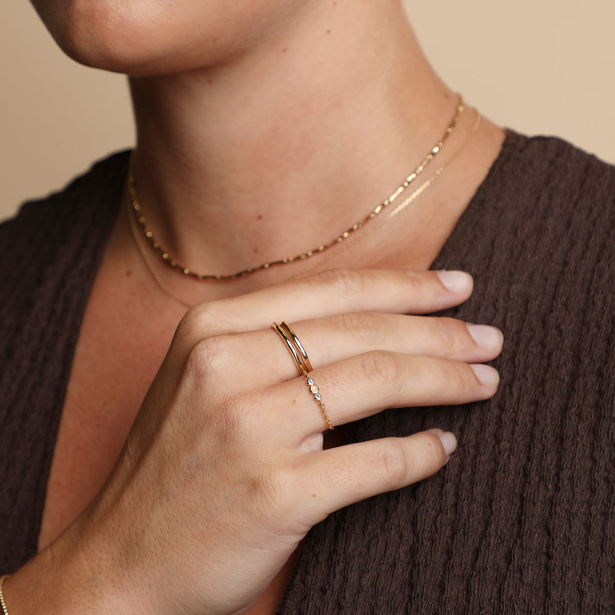 Molten Band Ring in Solid Gold
