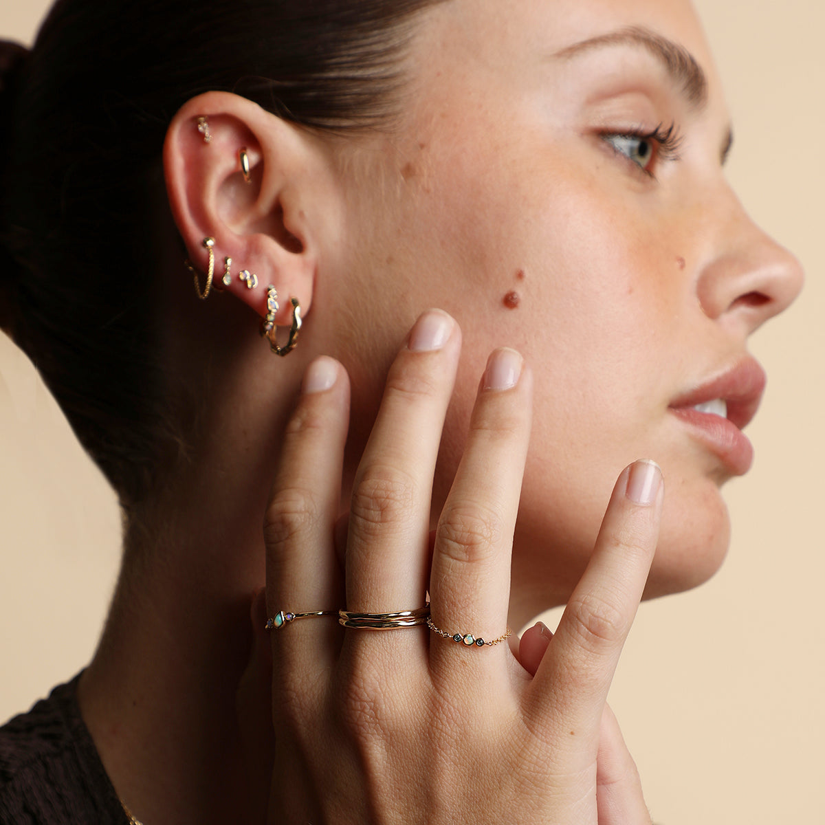 Molten Band Ring in Solid Gold