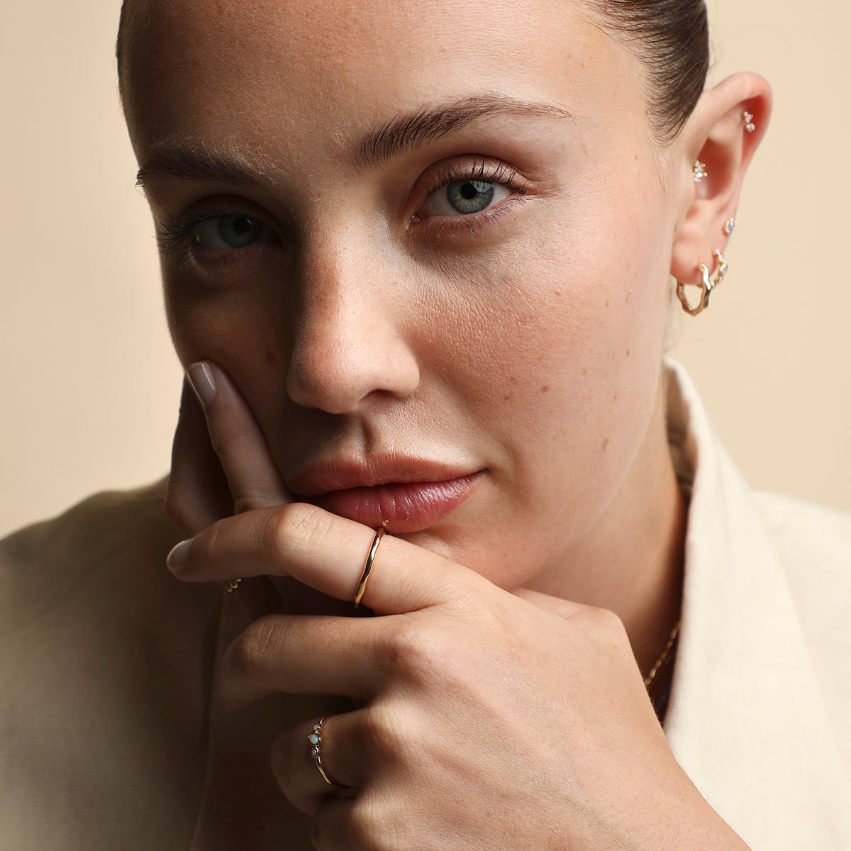 Molten Band Ring in Solid Gold