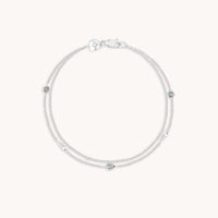 Opal Charm Double Bracelet in Silver-Astrid & Miyu