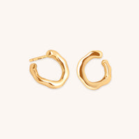 Molten Orbit Small Hoops in Gold-Astrid & Miyu