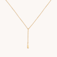 Molten Charm Lariat Necklace in Gold-Astrid & Miyu