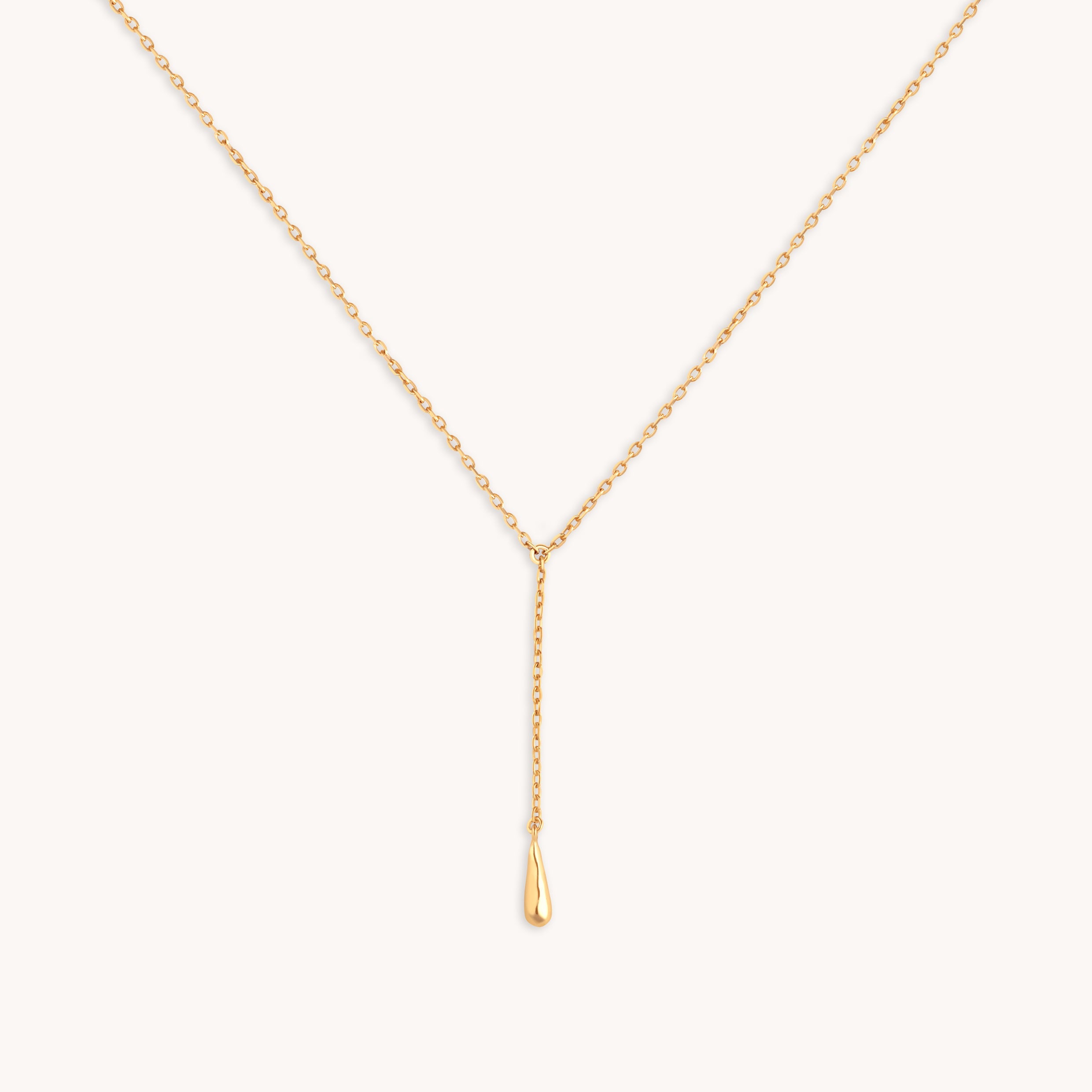 Molten Charm Lariat Necklace in Gold-Astrid & Miyu