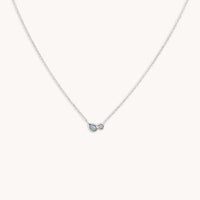 Opal Bezel Pendant Necklace in Silver-Astrid & Miyu