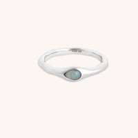 Opal Pear Ring in Silver-Astrid & Miyu
