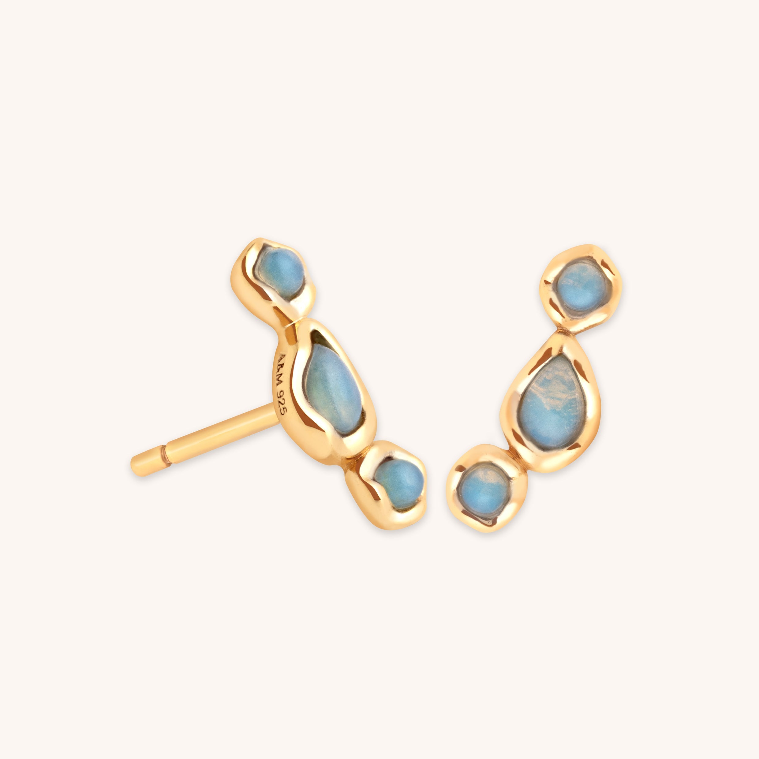 Opal Climber Studs in Gold-Astrid & Miyu