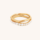 Molten Illusion Pearl Ring in Gold