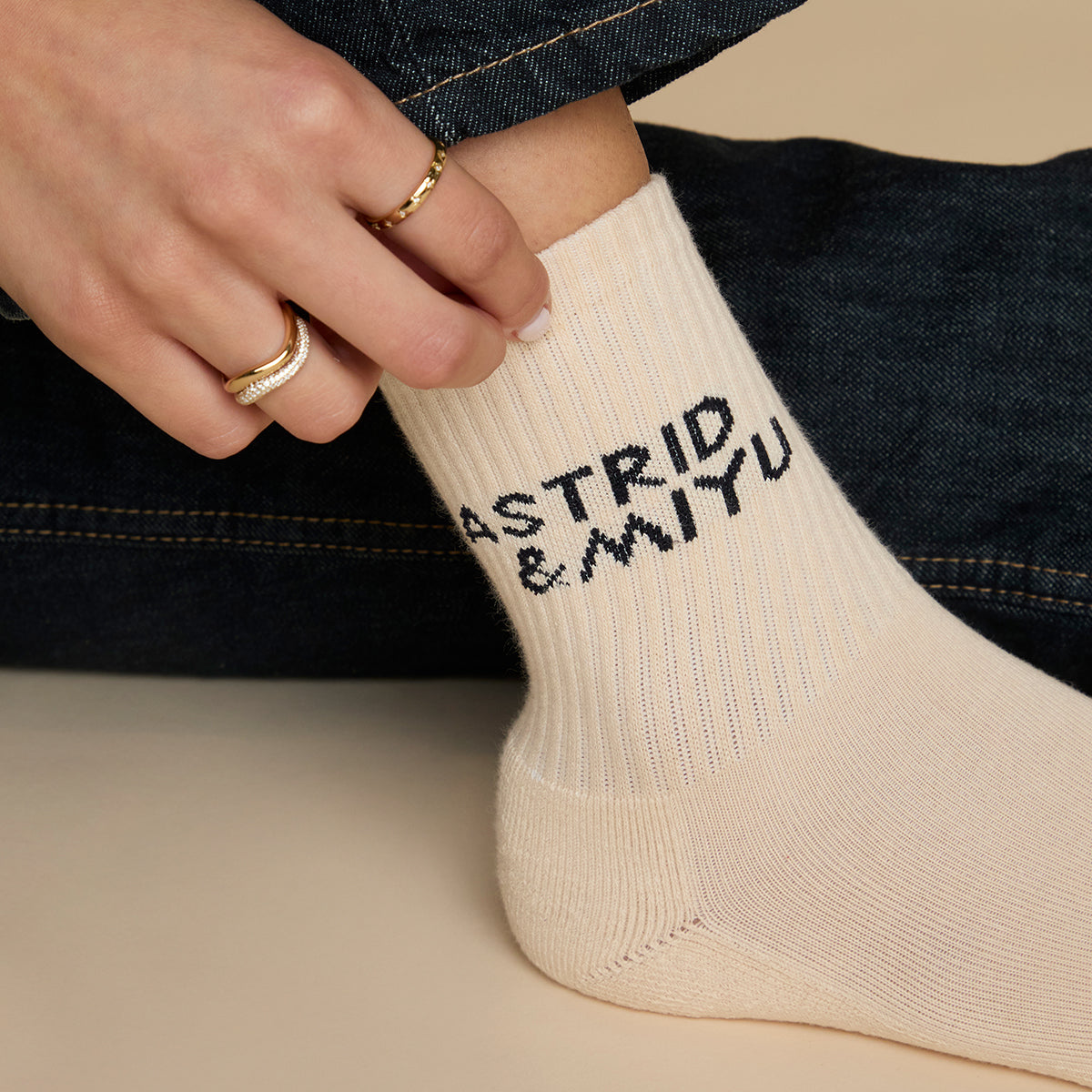 Festive Socks in Pearl Blush-Astrid & Miyu
