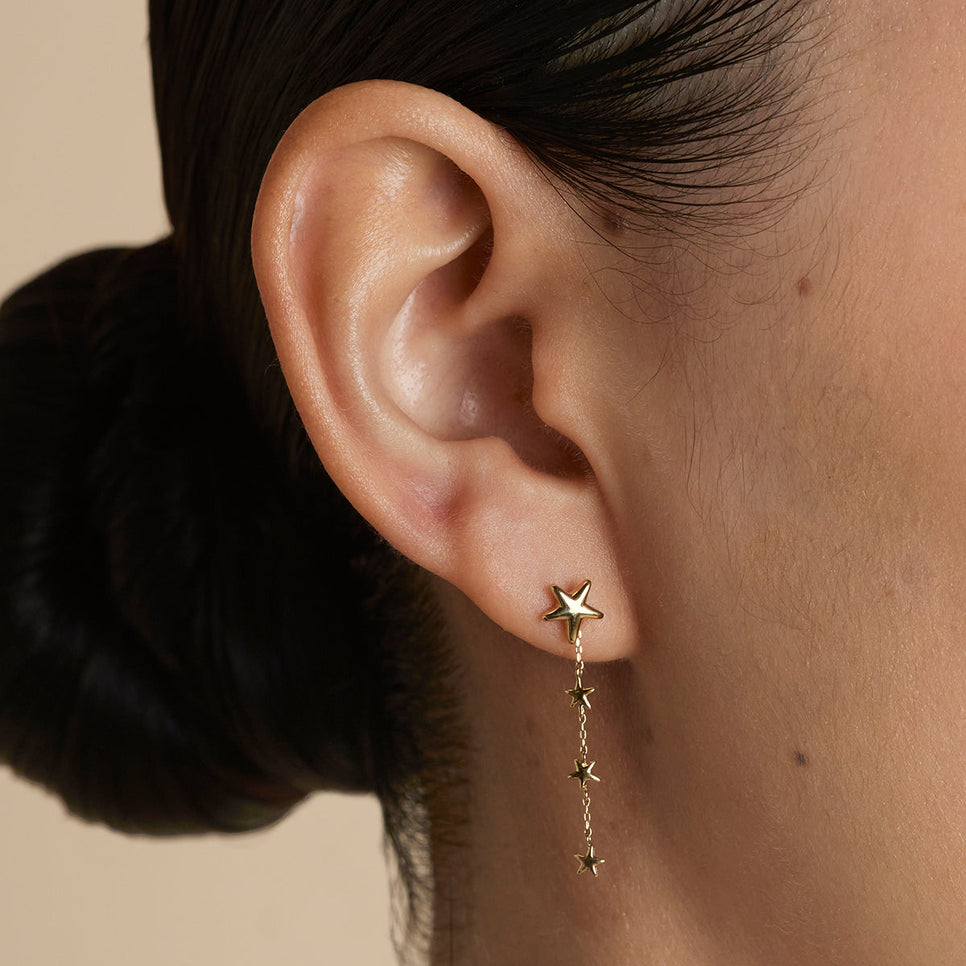 Multi Star Piercing Chain in Solid Gold-Astrid & Miyu