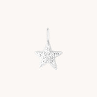 Pavé Star Charm 9k White Gold