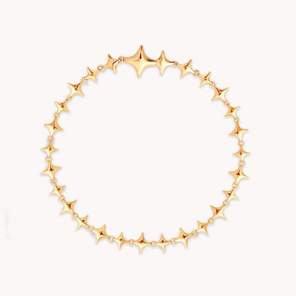 Cosmic Star Chain Bracelet in Gold