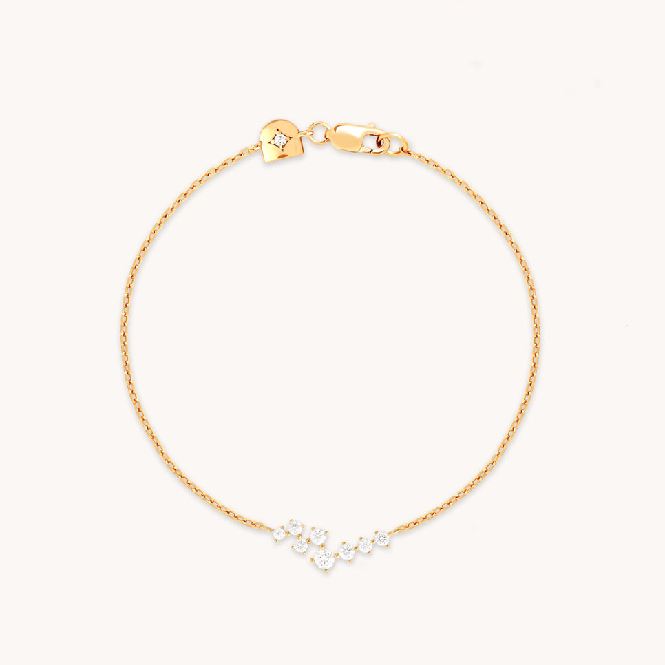 Crystal Scatter Bracelet in Gold