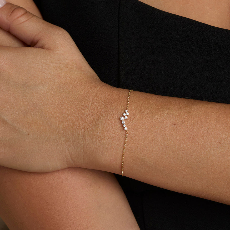 Crystal Scatter Bracelet in Gold