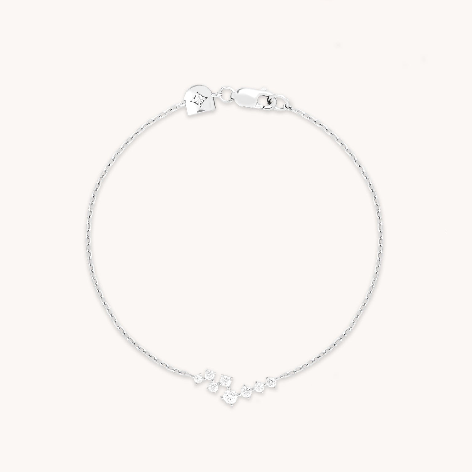 Crystal Scatter Bracelet in Silver