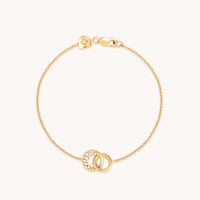 Orbit Crystal Pendant Bracelet in Gold