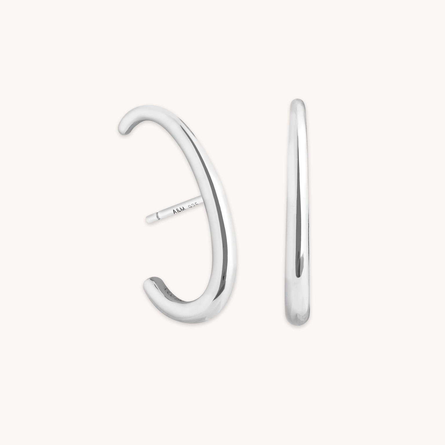 Orbit Dome Stud in Silver