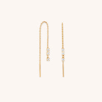 Crystal Thread Through Earrings in Gold-Astrid & Miyu