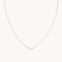 Crystal Scatter Necklace in Silver