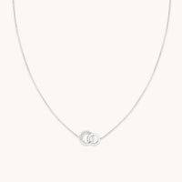 Orbit Crystal Pendant Necklace in Silver