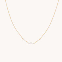 Diamond Cluster Molten Necklace in Solid Gold-Astrid & Miyu