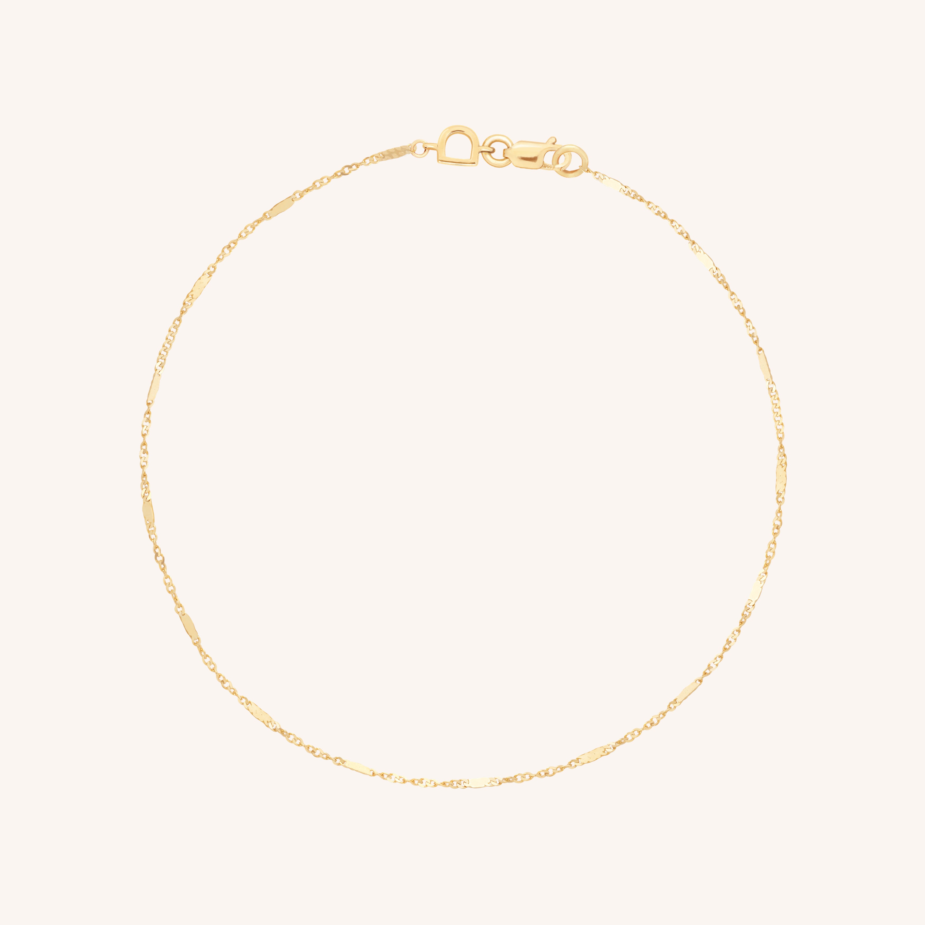 Astrid Chain Anklet in Solid Gold