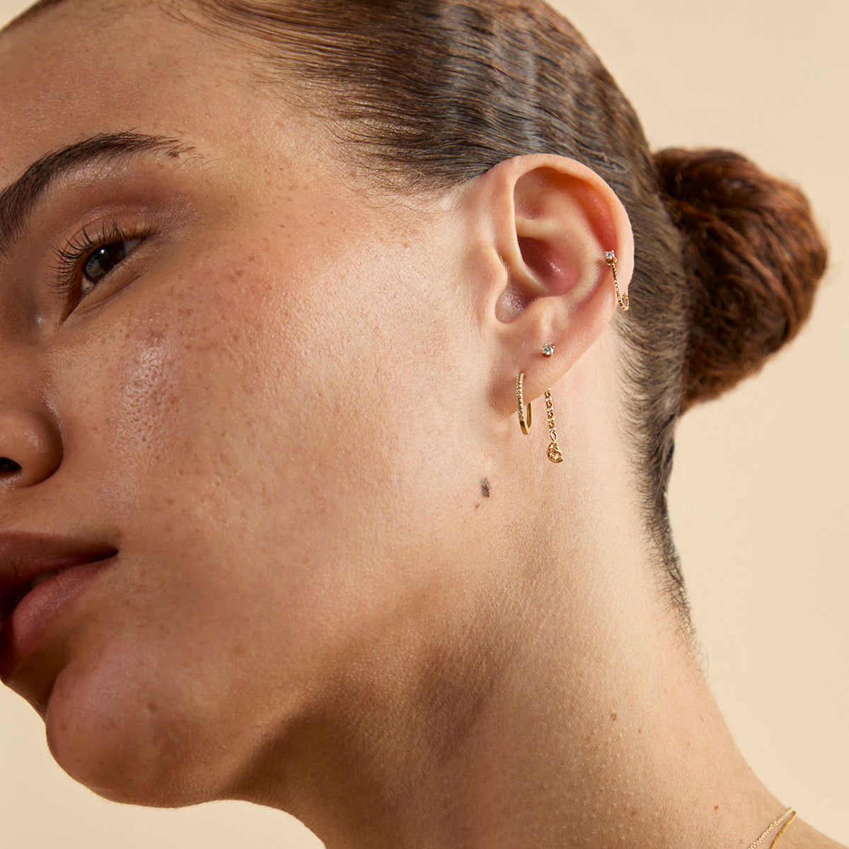 Orange Slice Charm 9k Gold