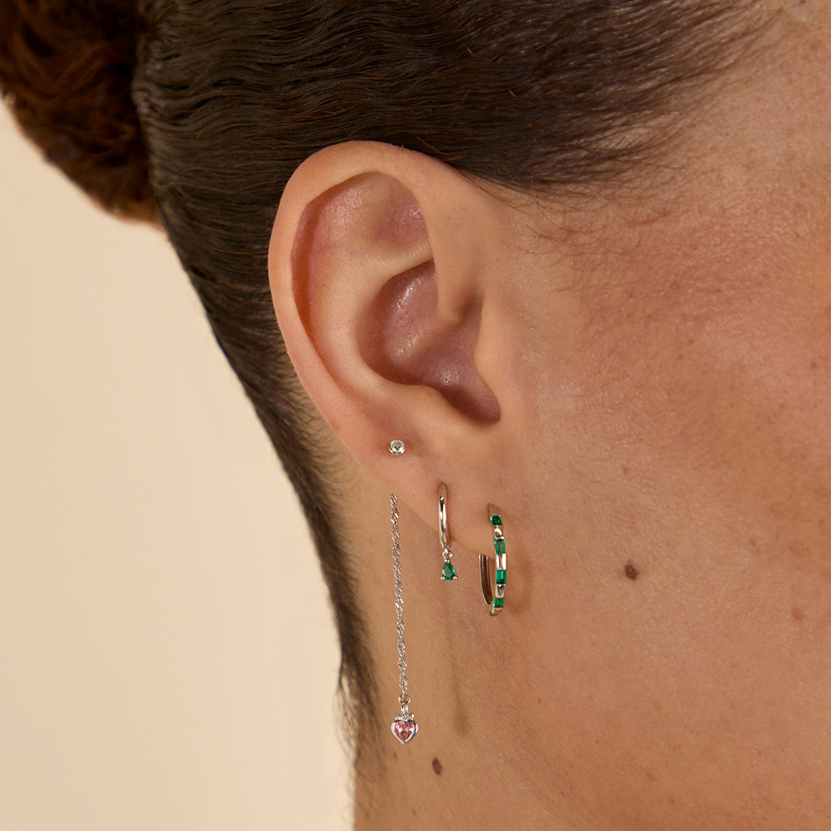 Peach Charm 9k White Gold