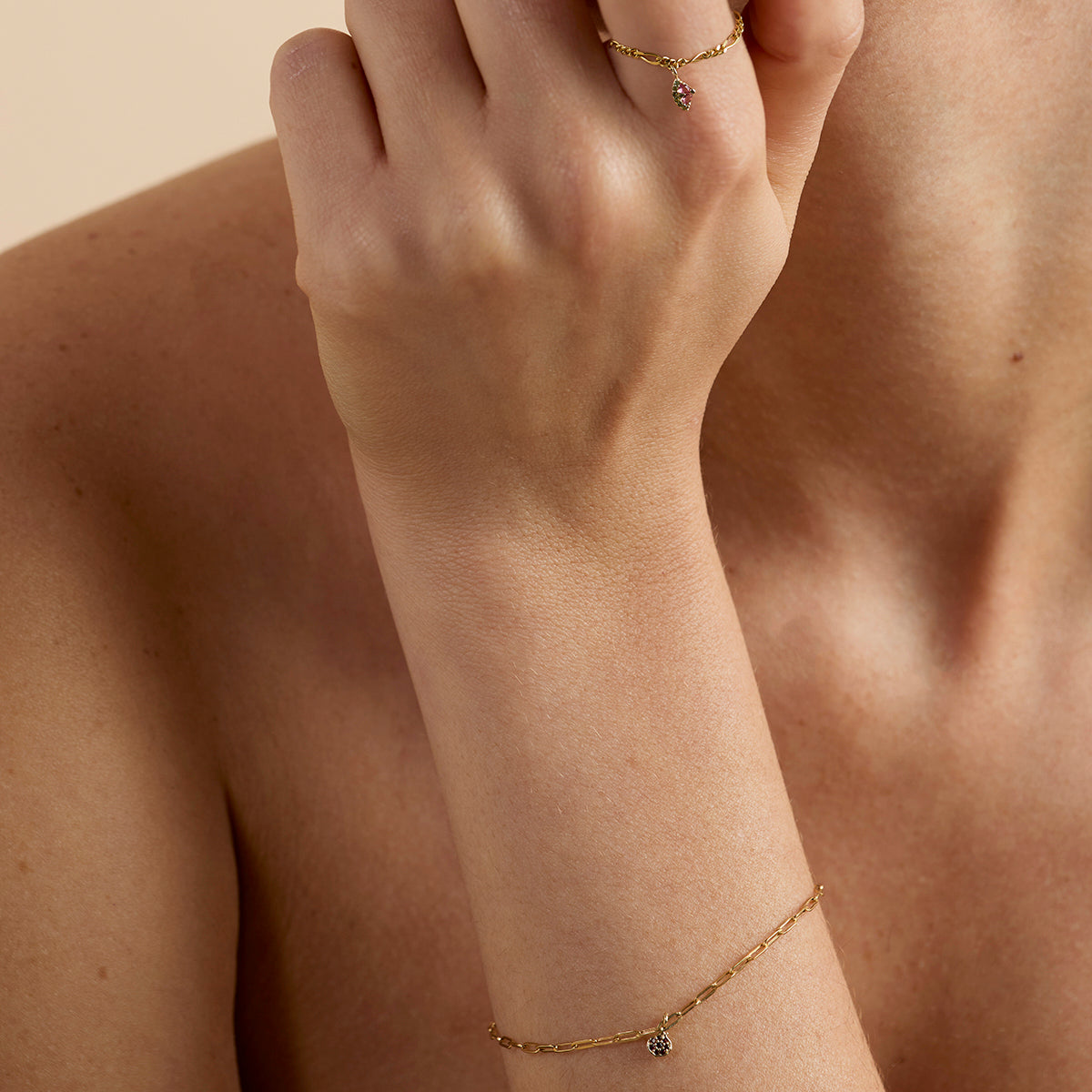 Watermelon Charm 9k Gold