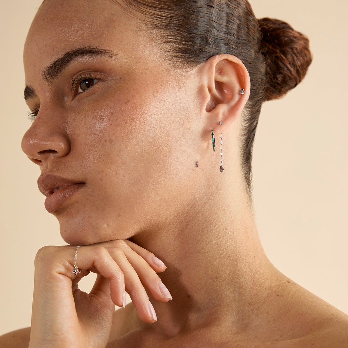 Watermelon Charm 9k White Gold