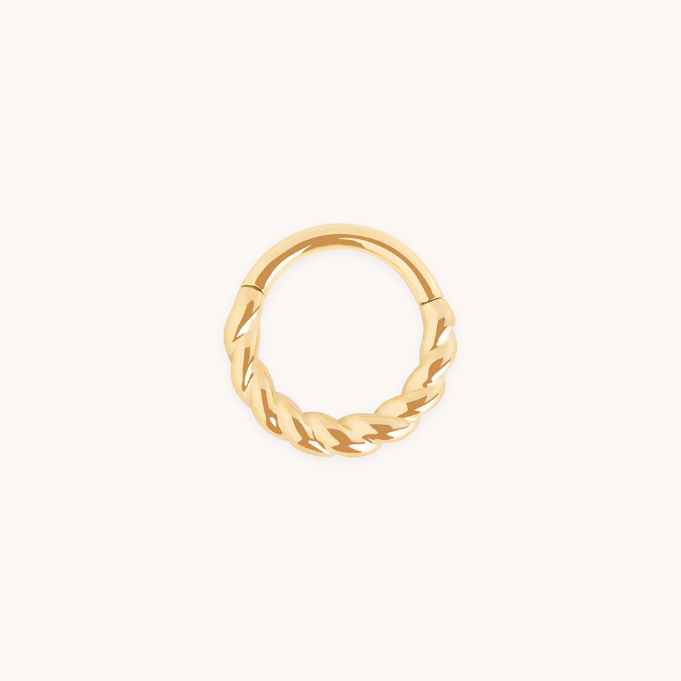 Rope Daith Ring in Solid Gold-Astrid & Miyu