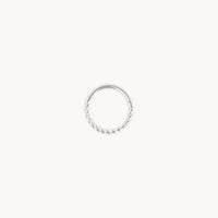 Twisted Rope Seamless Hoop in Solid White Gold-Astrid & Miyu