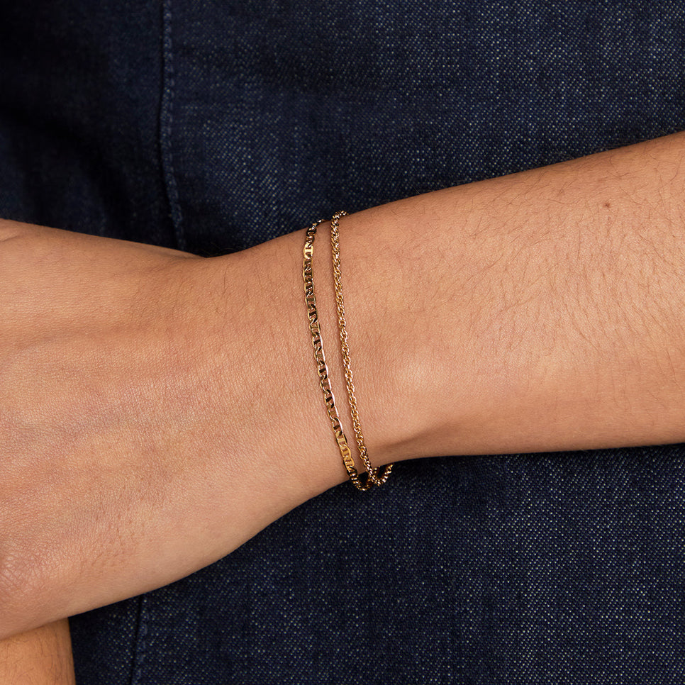 Illusion Double Chain Bracelet in Gold