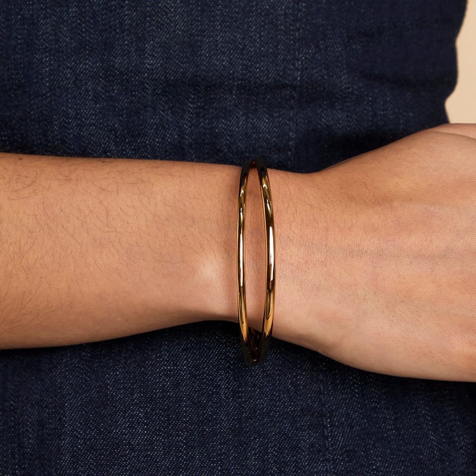 Crossover Illusion Bangle in Gold