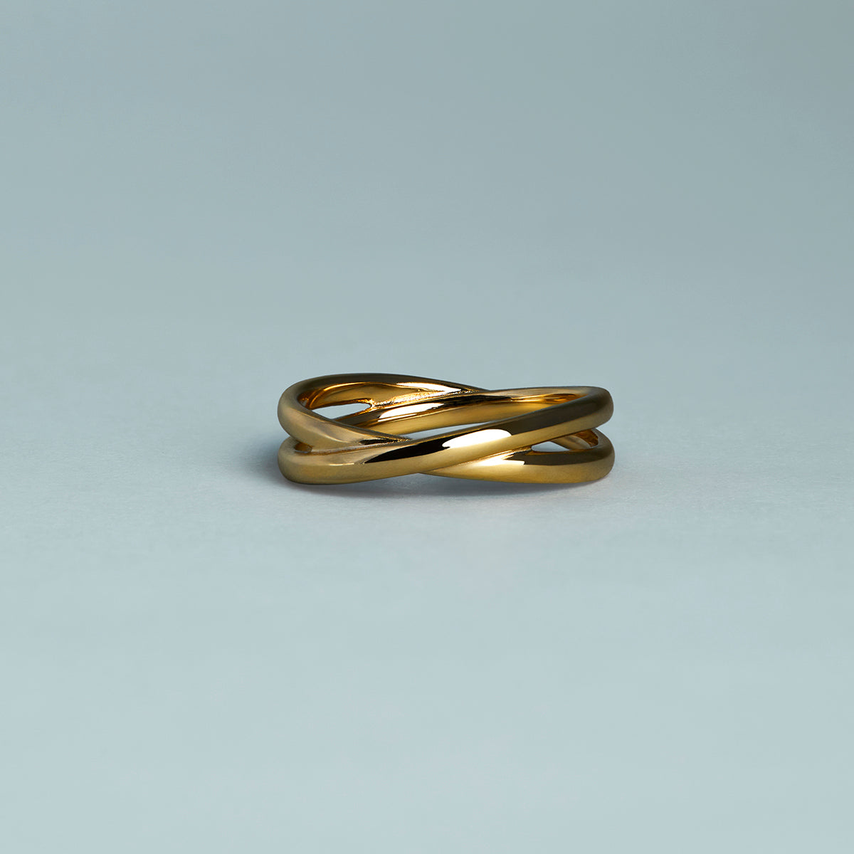 Crossover Illusion Band Ring in Gold