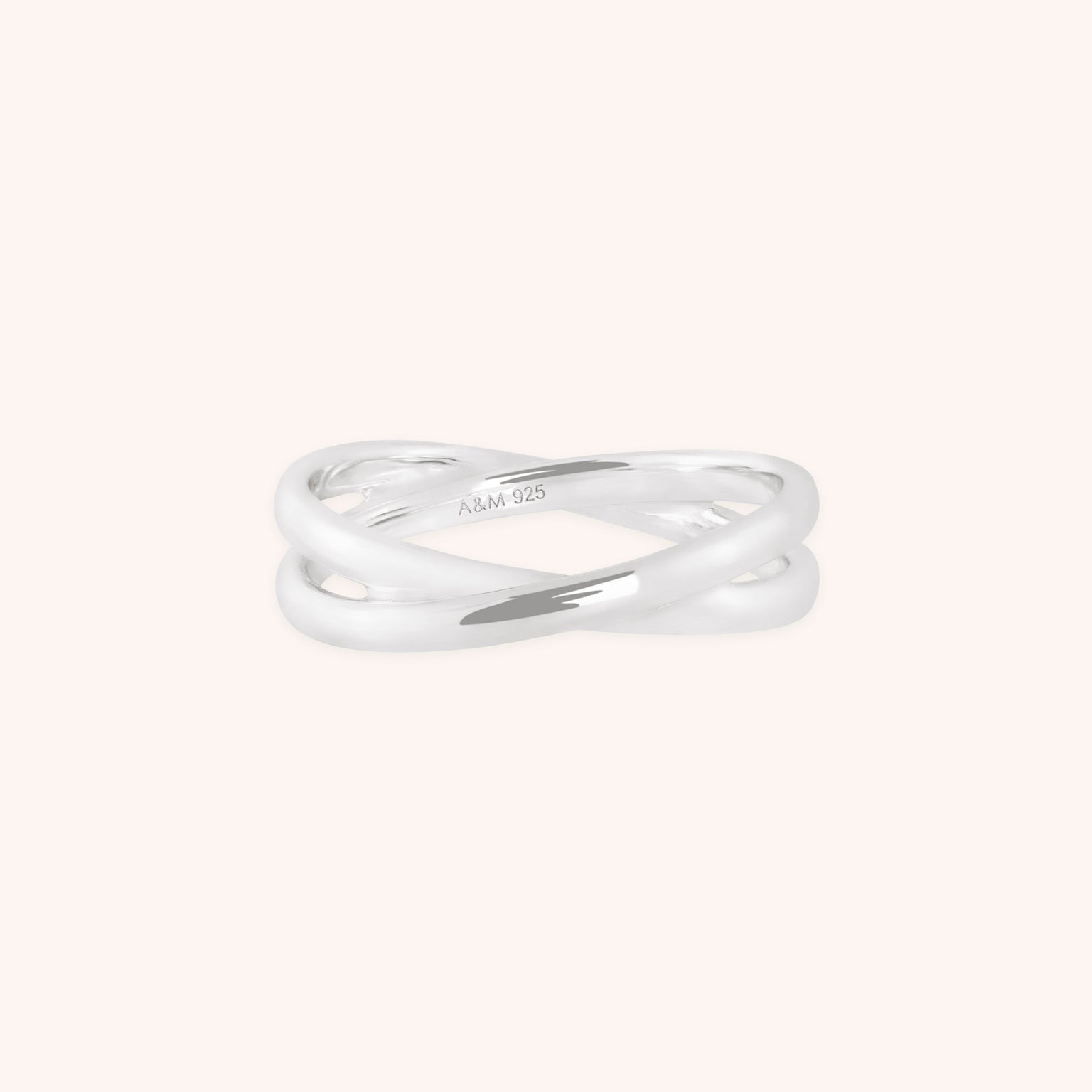 Crossover Illusion Band Ring in Silver
