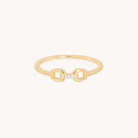 Diamond Hardware Ring in Solid Gold-Astrid & Miyu