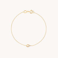 Diamond Hardware Pendant Bracelet in Solid Gold-Astrid & Miyu