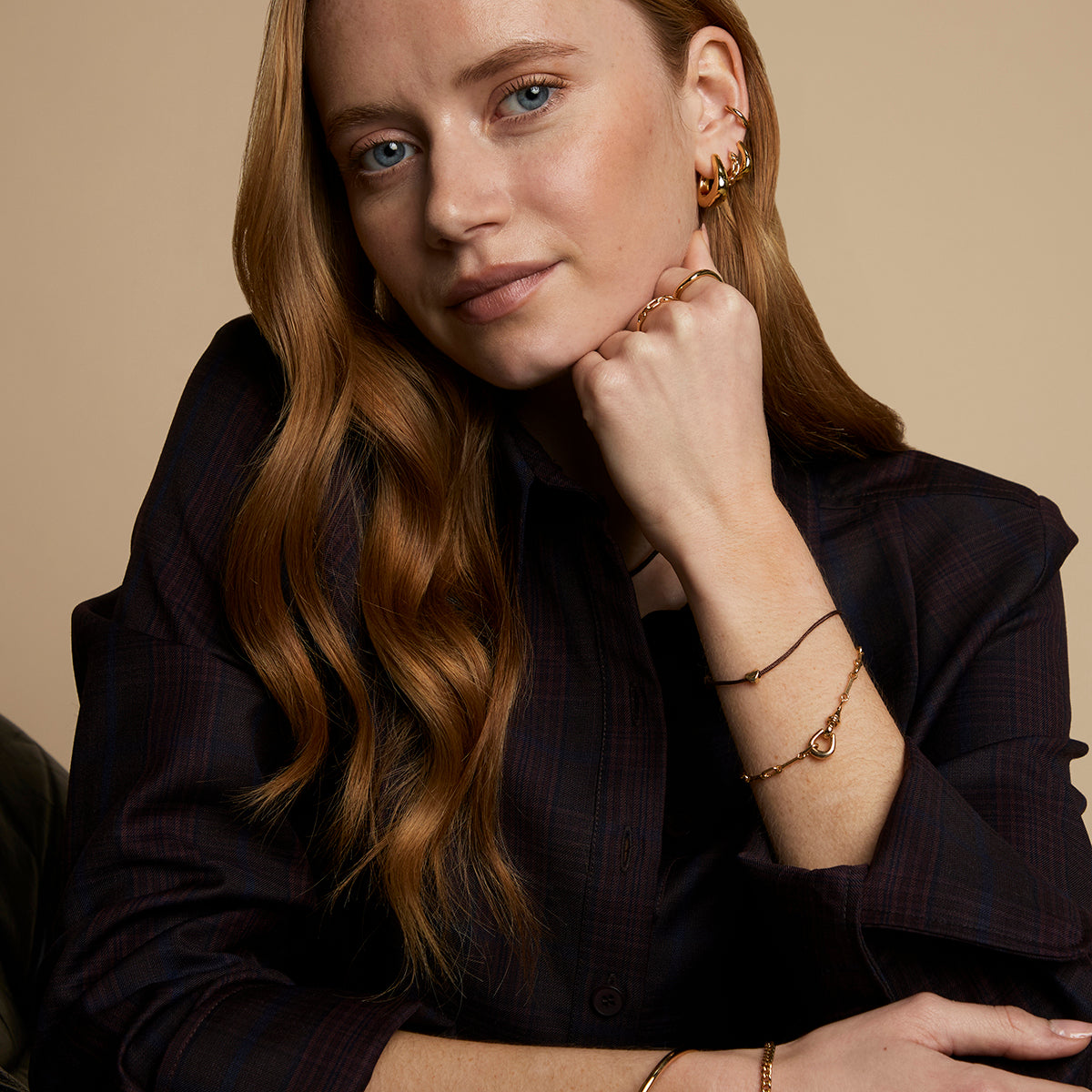 Hardware Chain Bracelet in Gold-Astrid & Miyu