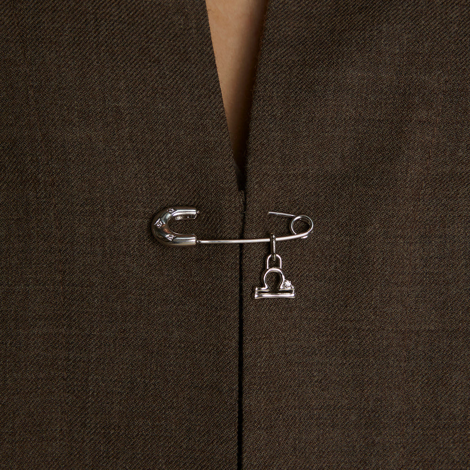 Charm Pin Brooch in Silver-Astrid & Miyu