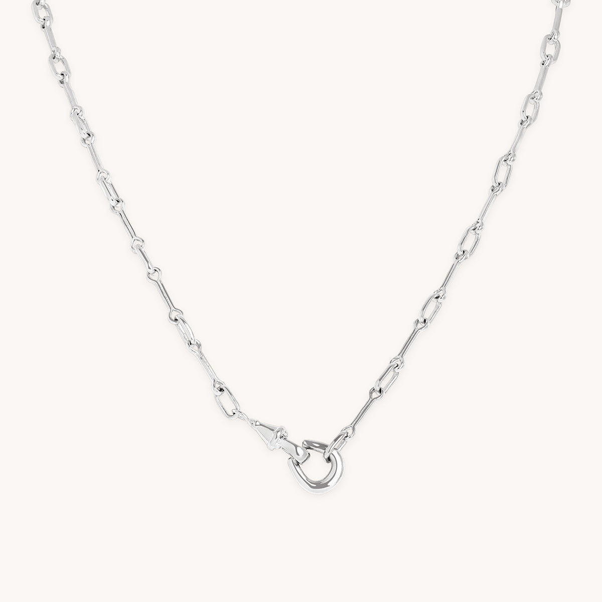 Hardware Chain Necklace in Silver-Astrid & Miyu