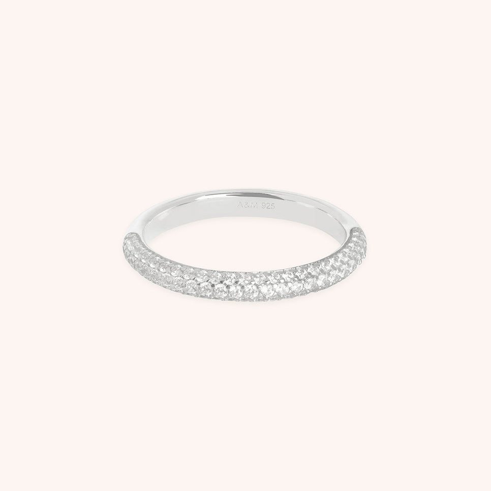 Pavé Essential Band Ring in Silver