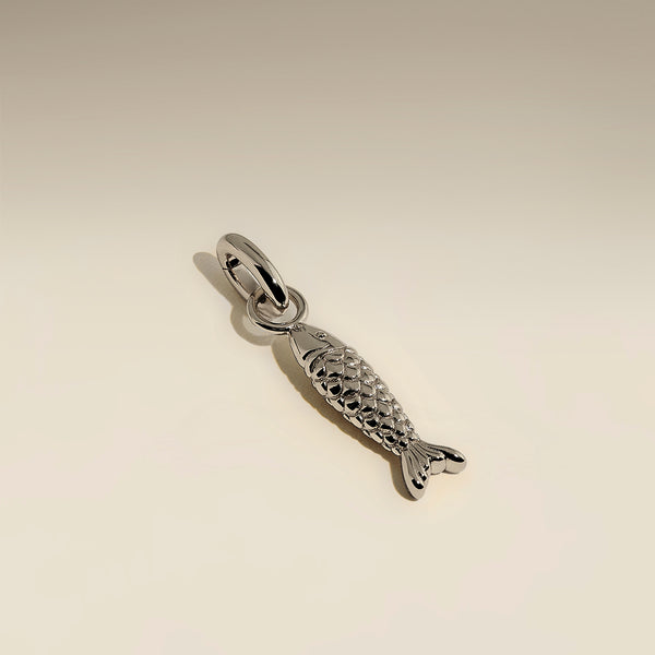 Fish Clip Charm in Silver
