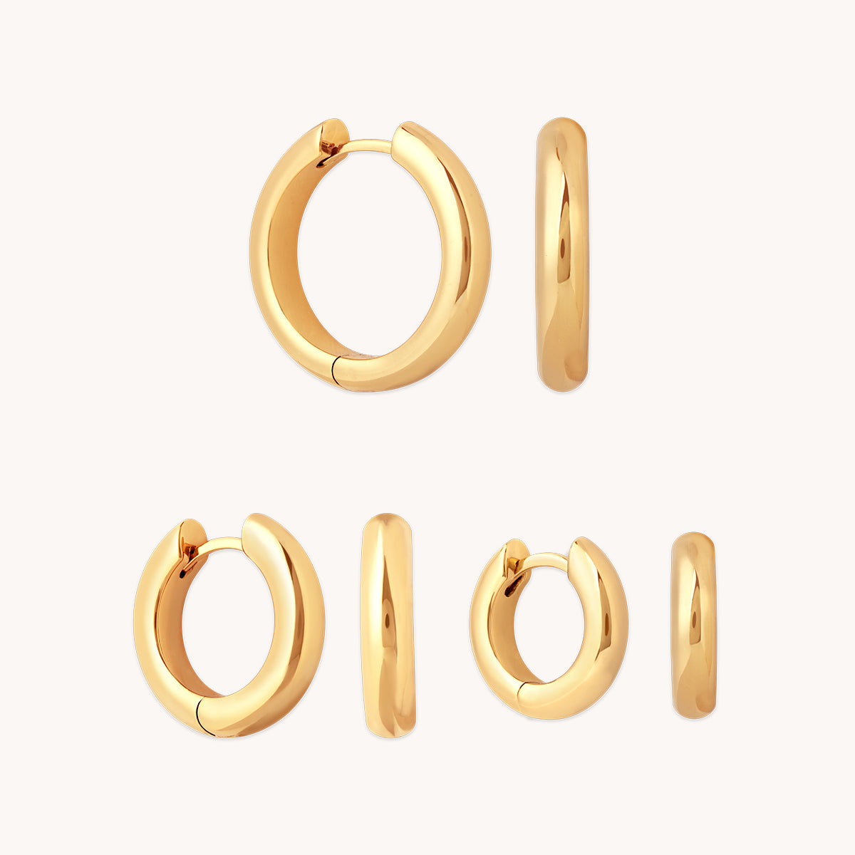 Bold Hoops Stacking Set in Gold