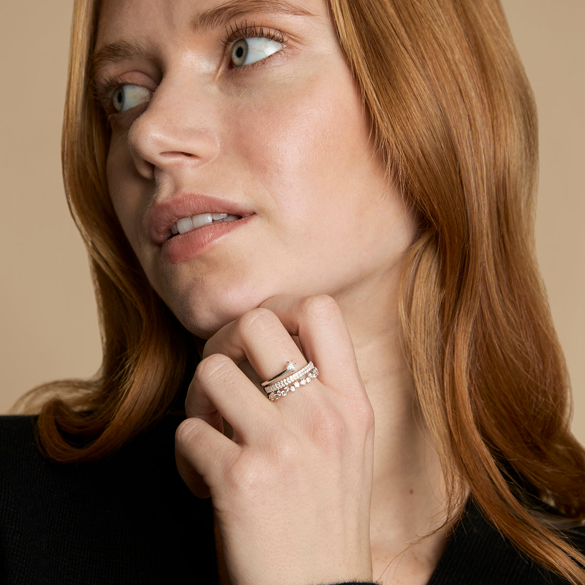 Celestial Illusion Ring Stacking Set in Silver