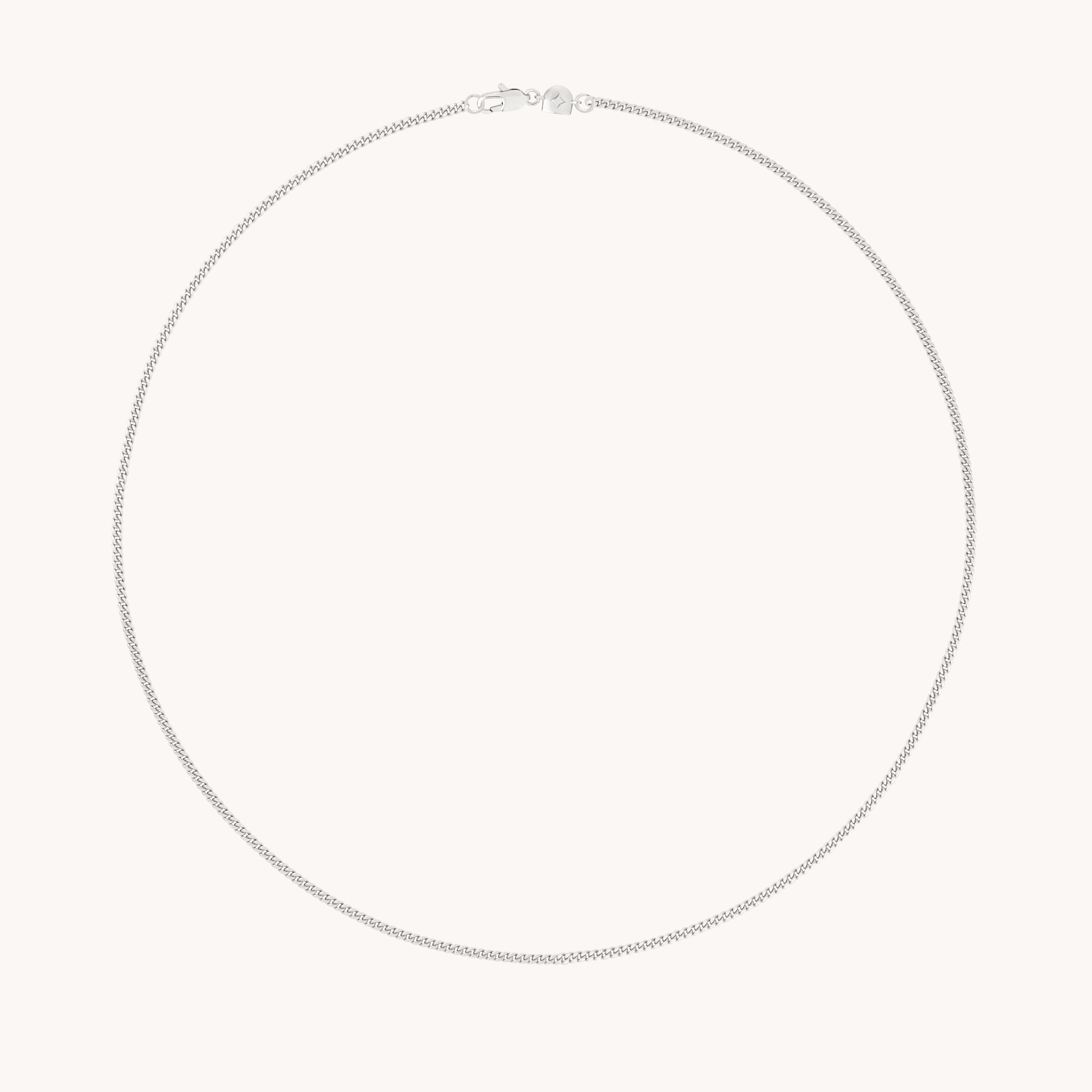 Essential Curb Chain Necklace in Silver